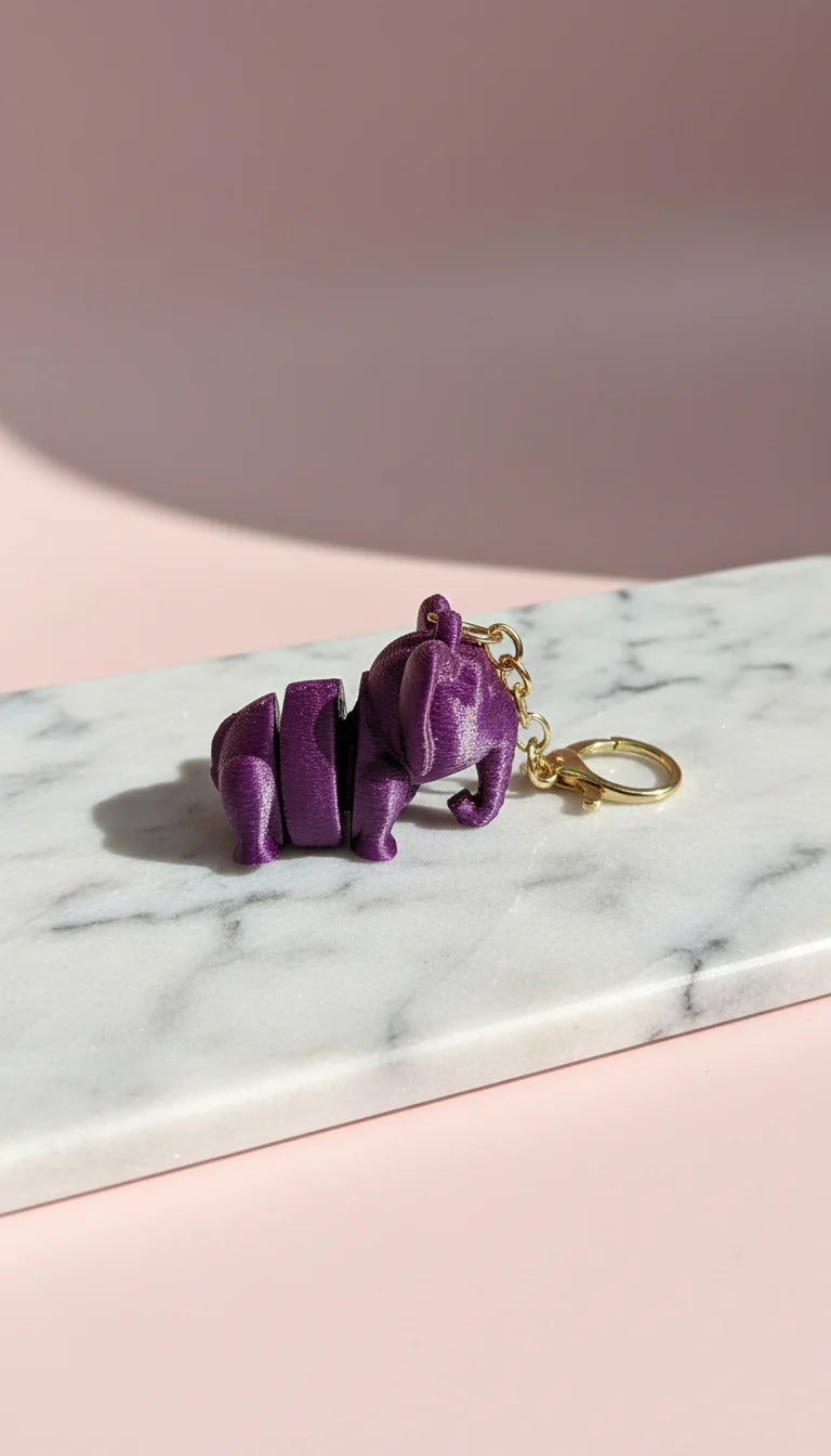 3D Printed Fantasy Elephant : Bioplastic Fidget Toy Key Ring