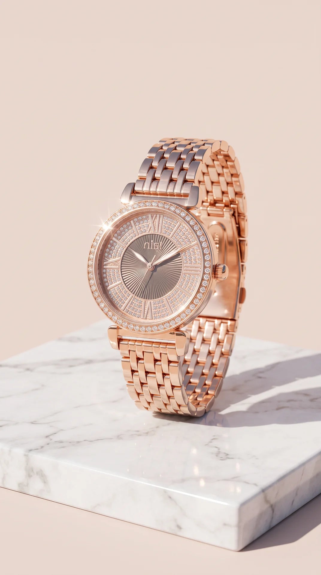 Crystal Roman Numeral Bracelet Watch