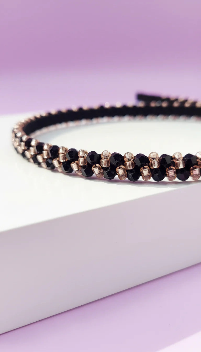 Faceted Crystal Beaded Hair band