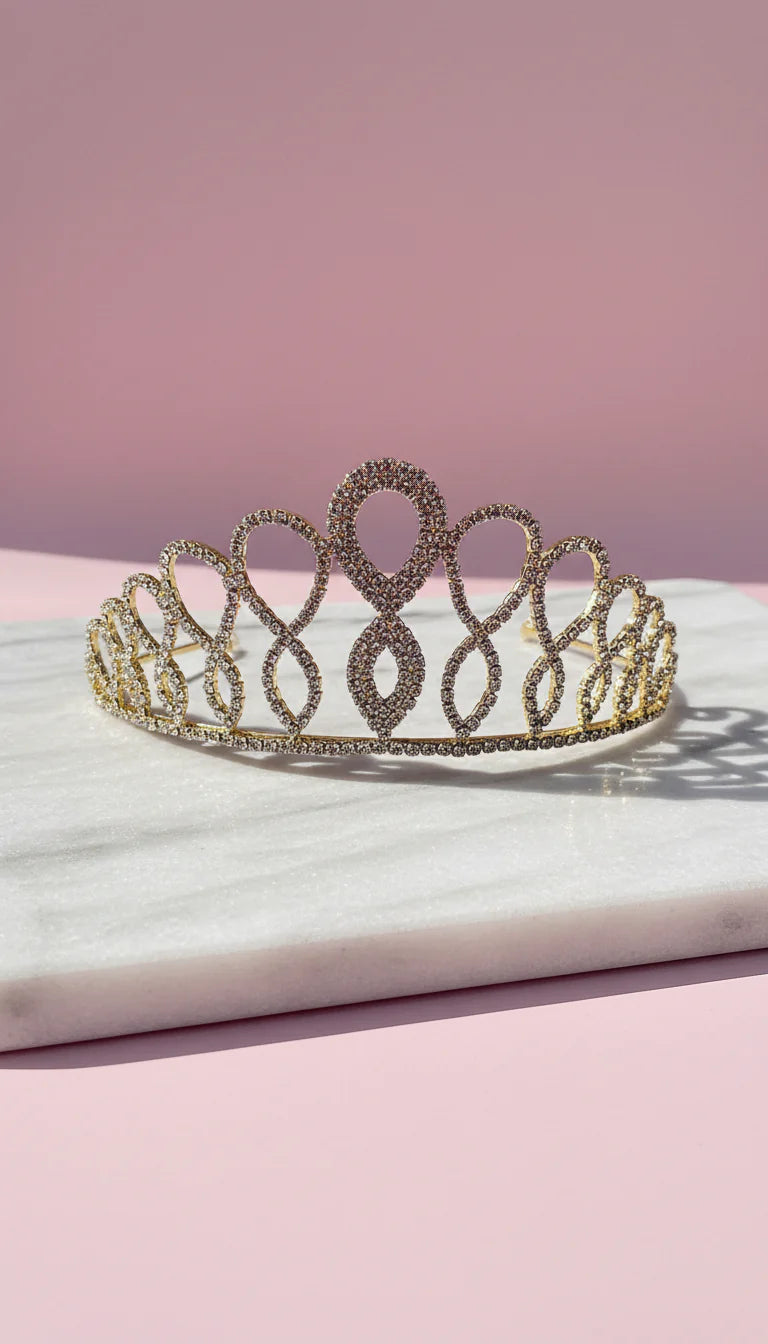 Oval Crystal Wedding Bridal Tiara Crown