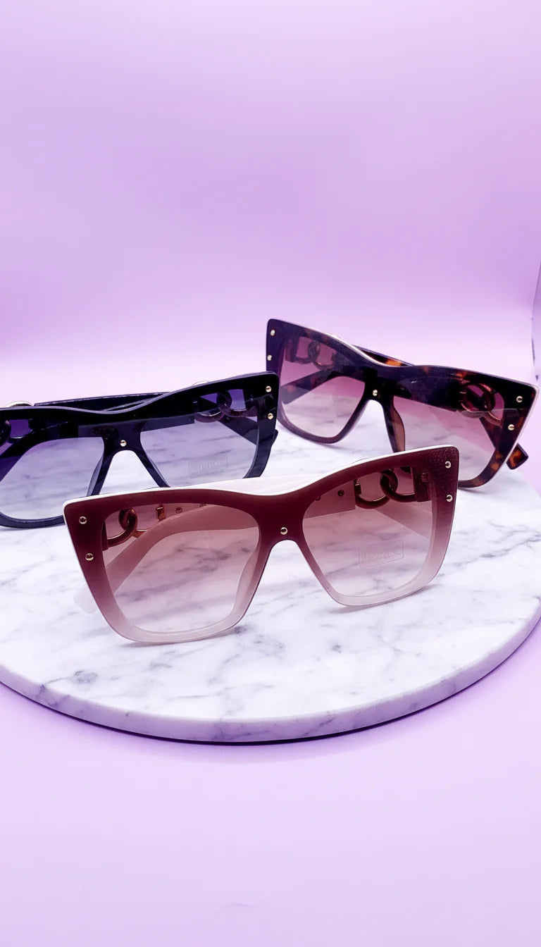 Gold Link Frame Sunglasses Box of 20