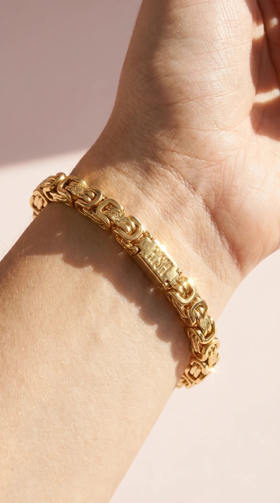 Gold Plated Byzantine Chain Bracelet