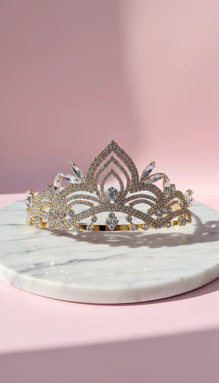 Layered Crystal Wedding Bridal Tiara Crown