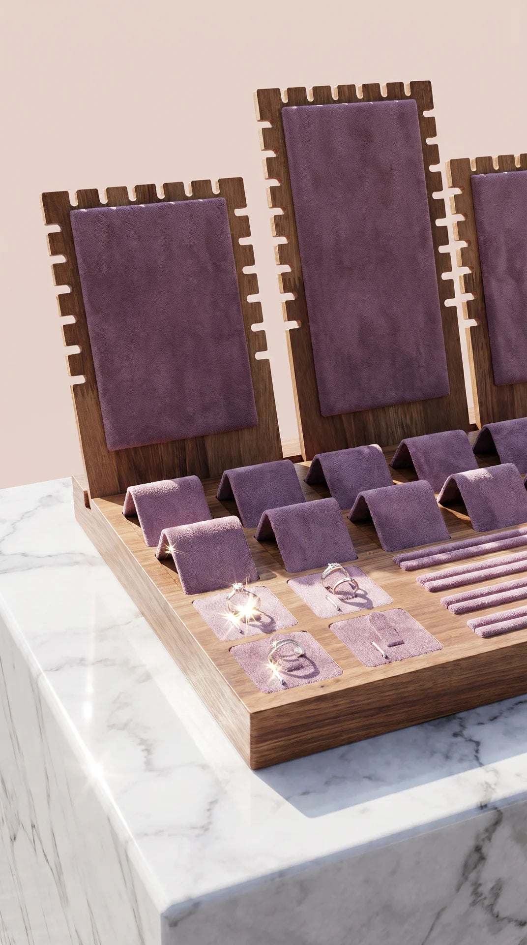 Luxury Velvet Jewellery Retail Display Stand