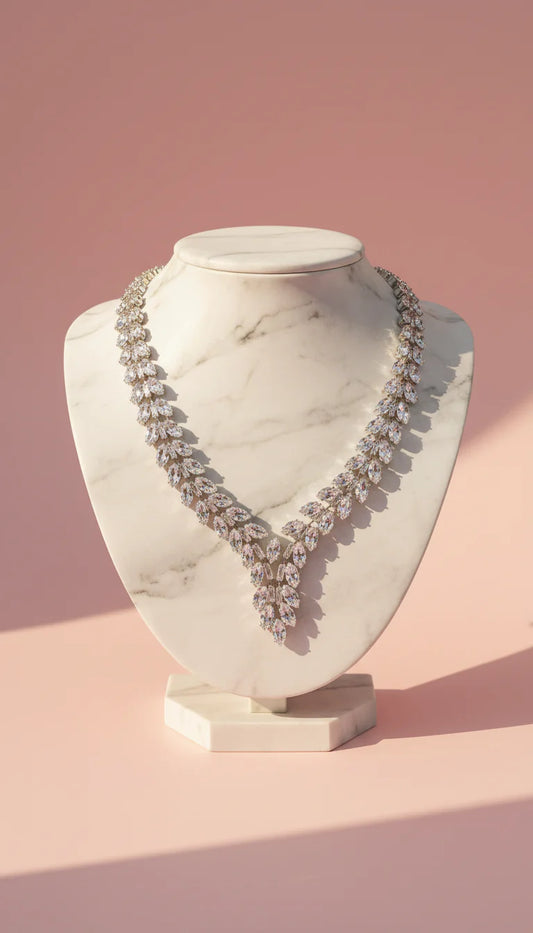 Marquise Crystal Necklace, Earrings & Ring Set