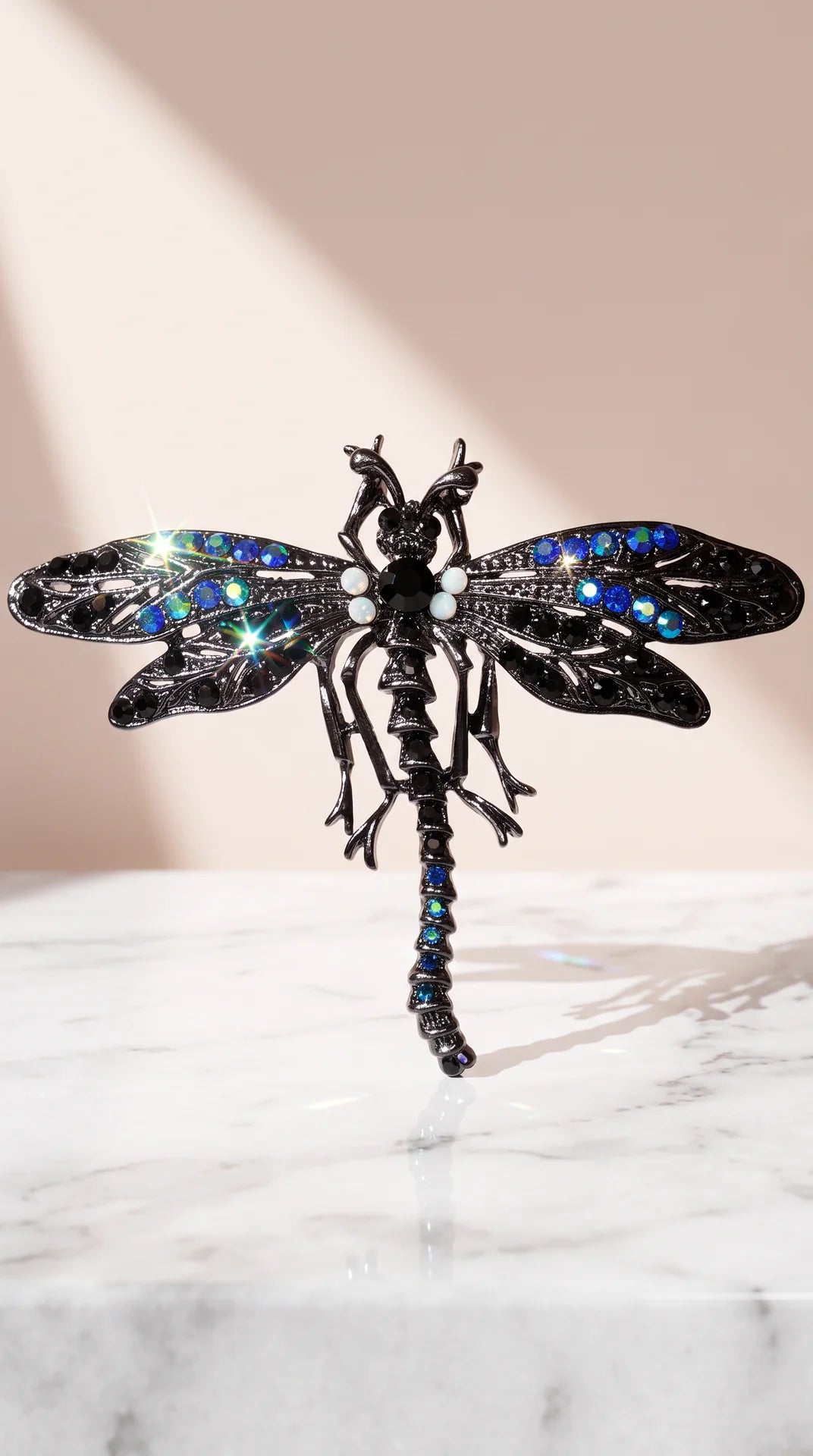 Dragonfly Crystal Brooch Pin