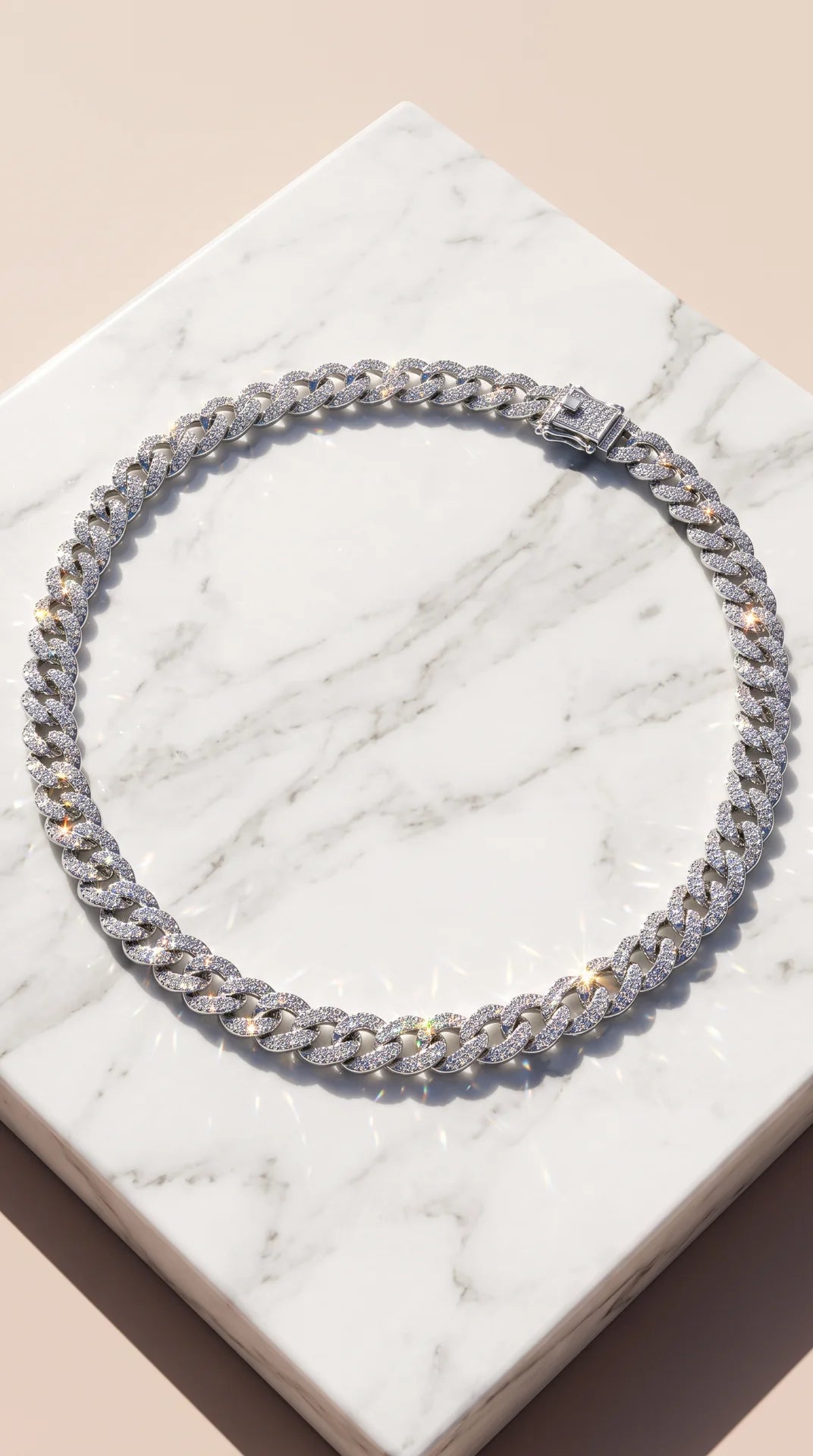 Pavé Curb Chain Crystal Necklace