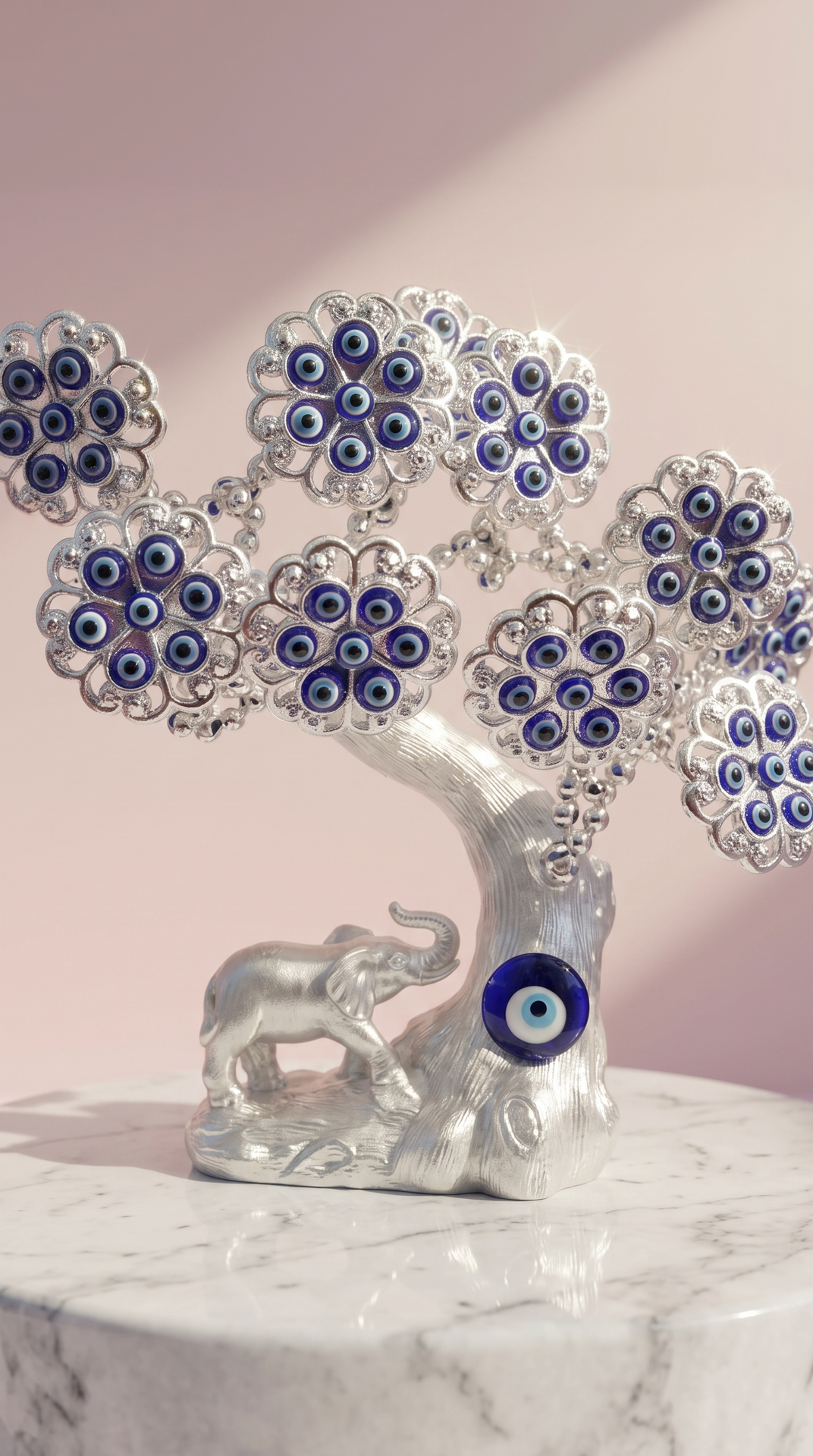 Elephant & Flower Evil Eye Tree With Gift Box