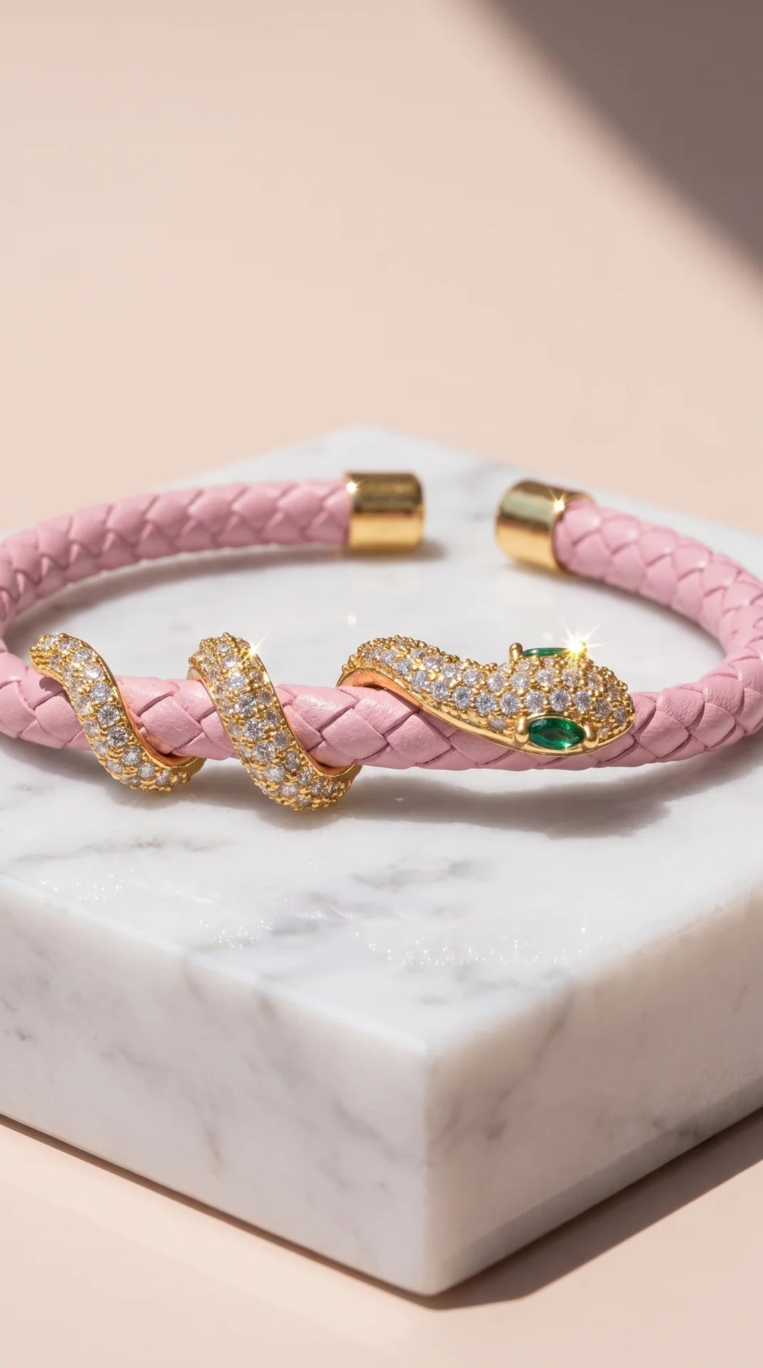 Free Size Braided Snake Cuff Bracelet