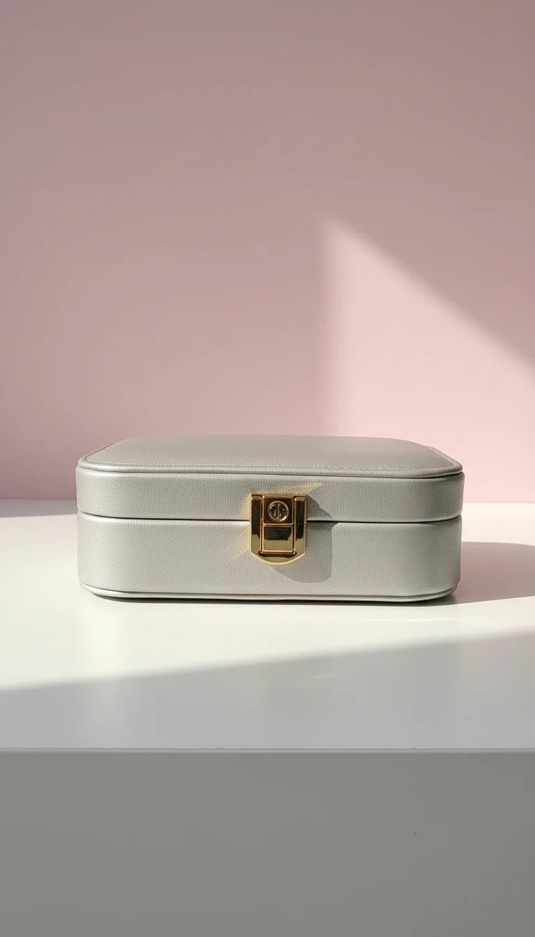 Travel Jewellery Box – Compact Trinket Organizer With Mirror