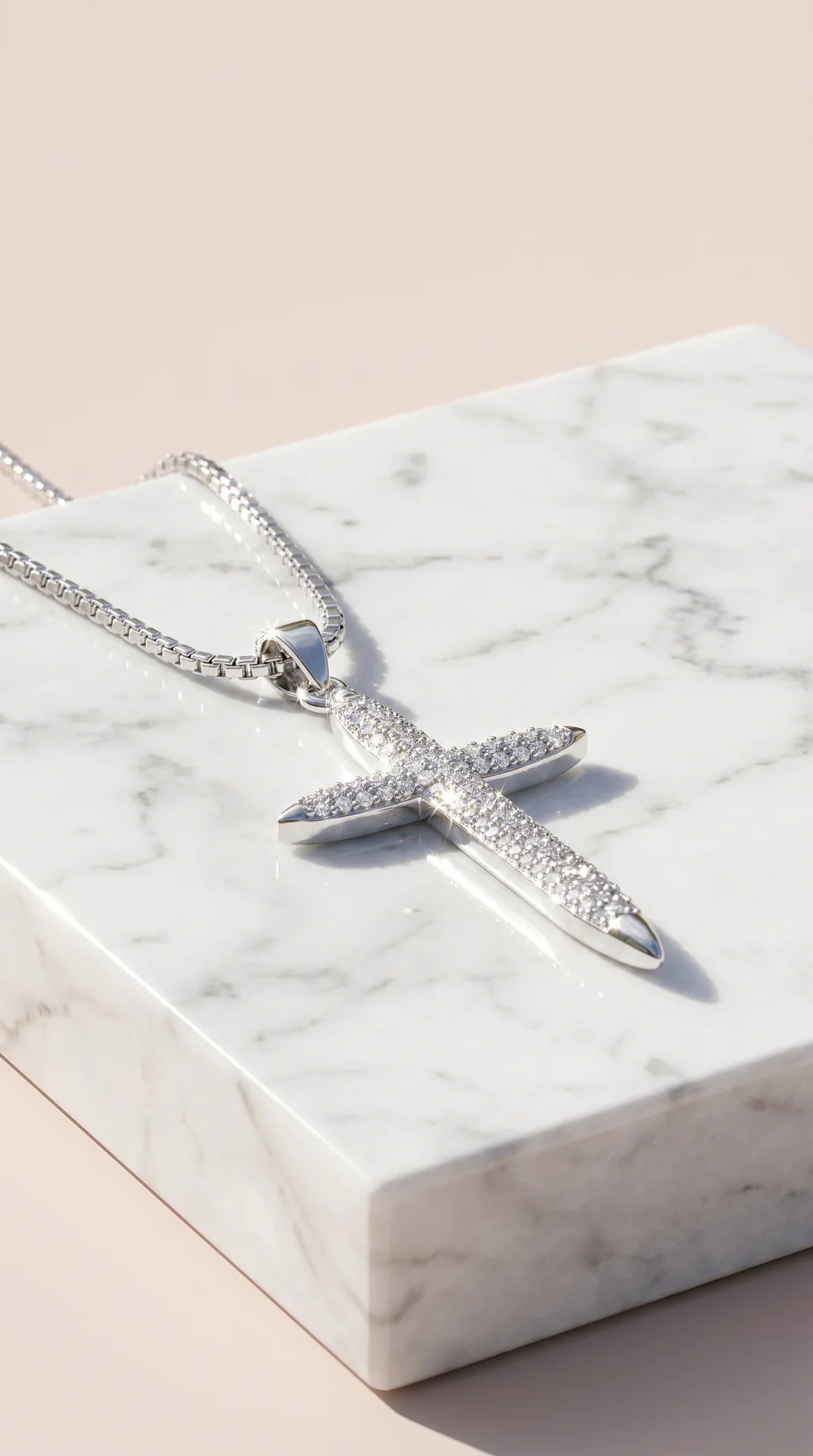 Crystal Cross Symbolic Pendant Necklace