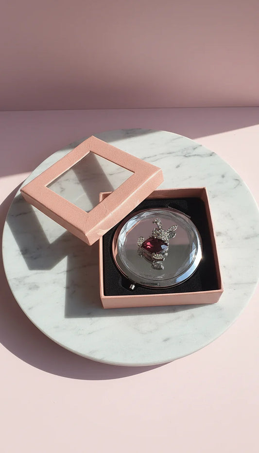 Bunny Rabbit Compact Mirror With Gift Box