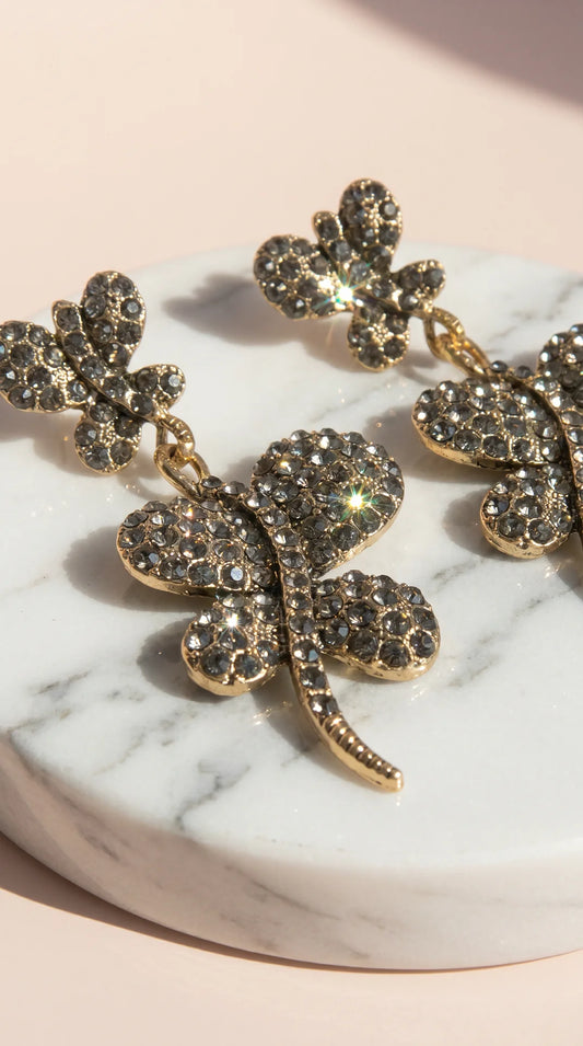 Gold Butterfly Drop & Dangle Earrings