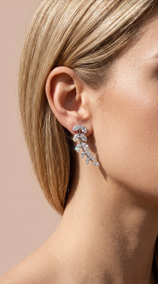 Curved Crystal Drop & Dangle Earrings