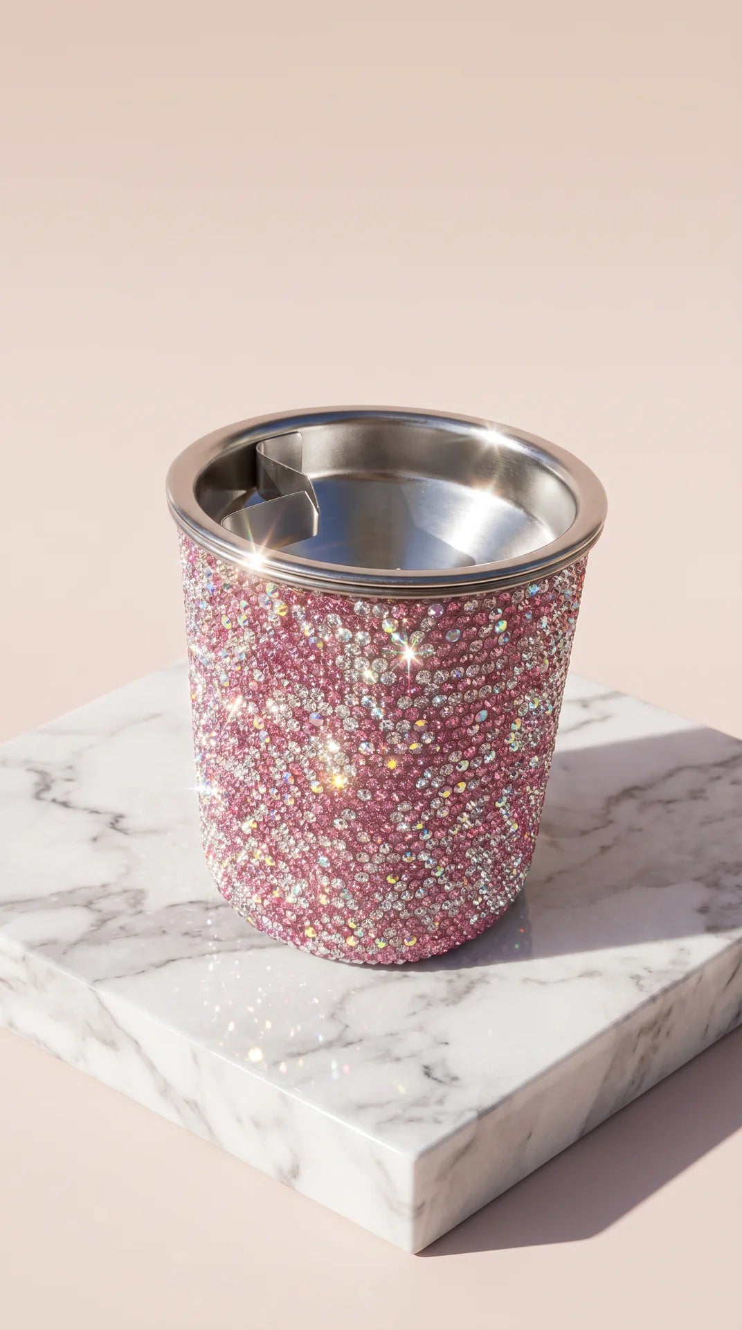 Crystal Car Home Ashtray Pot With Lid