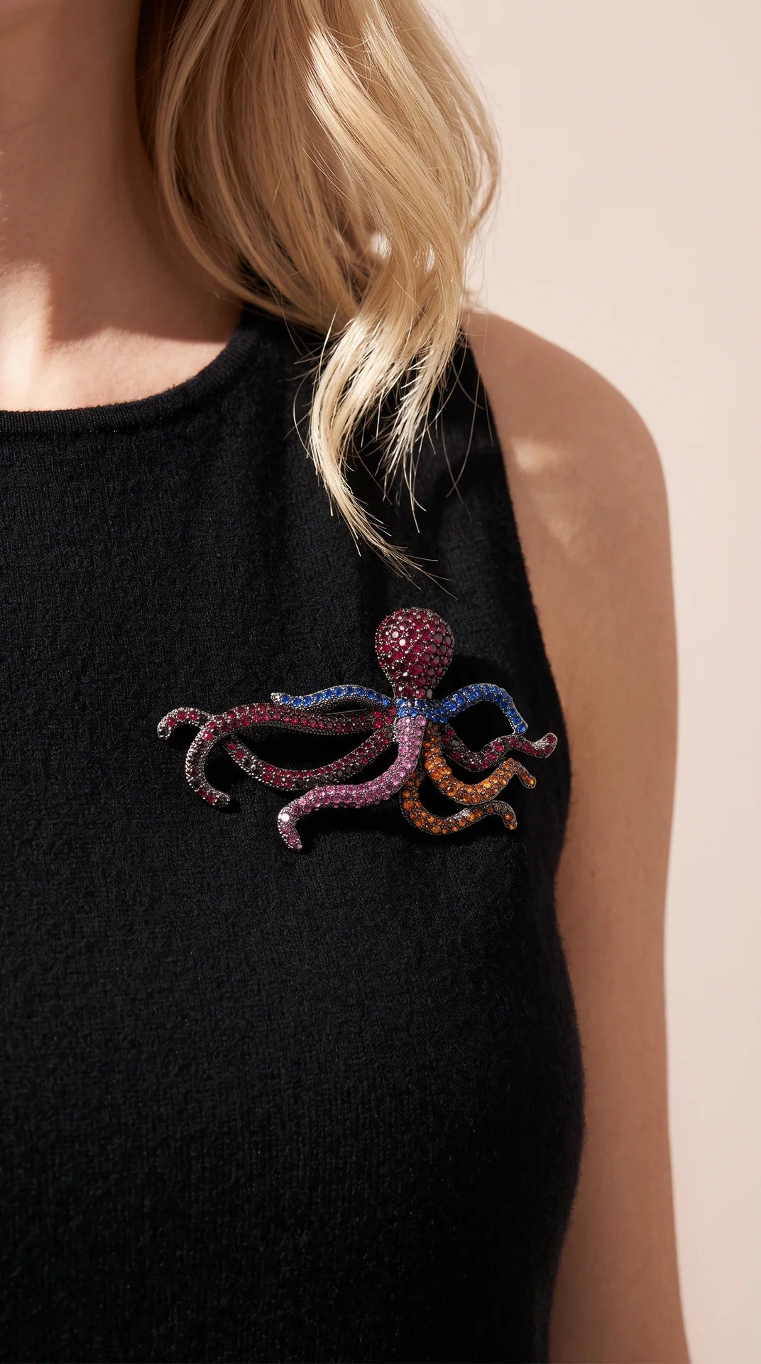 Octopus Crystal Brooch – Rhinestone Statement Brooch