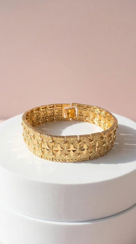 Waterproof 24k Gold Plated Star Link Bracelet