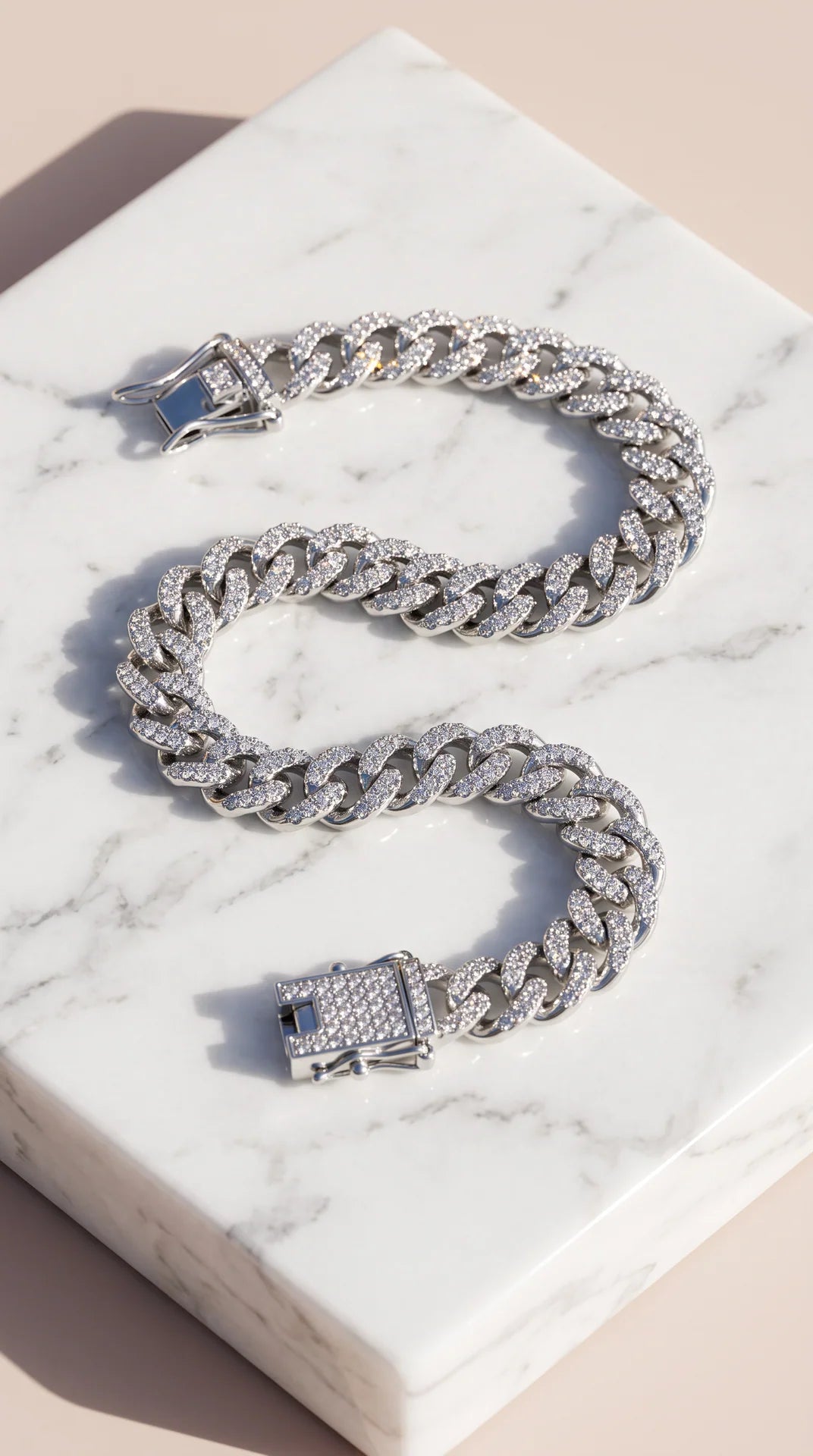 Crystal Paved Statement Link Bracelet