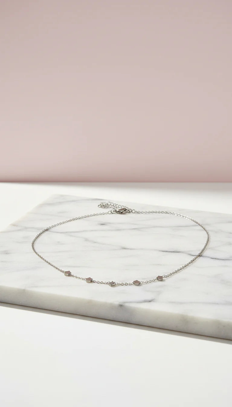 Star Stainless Steel Gold Plated Pendant Necklace