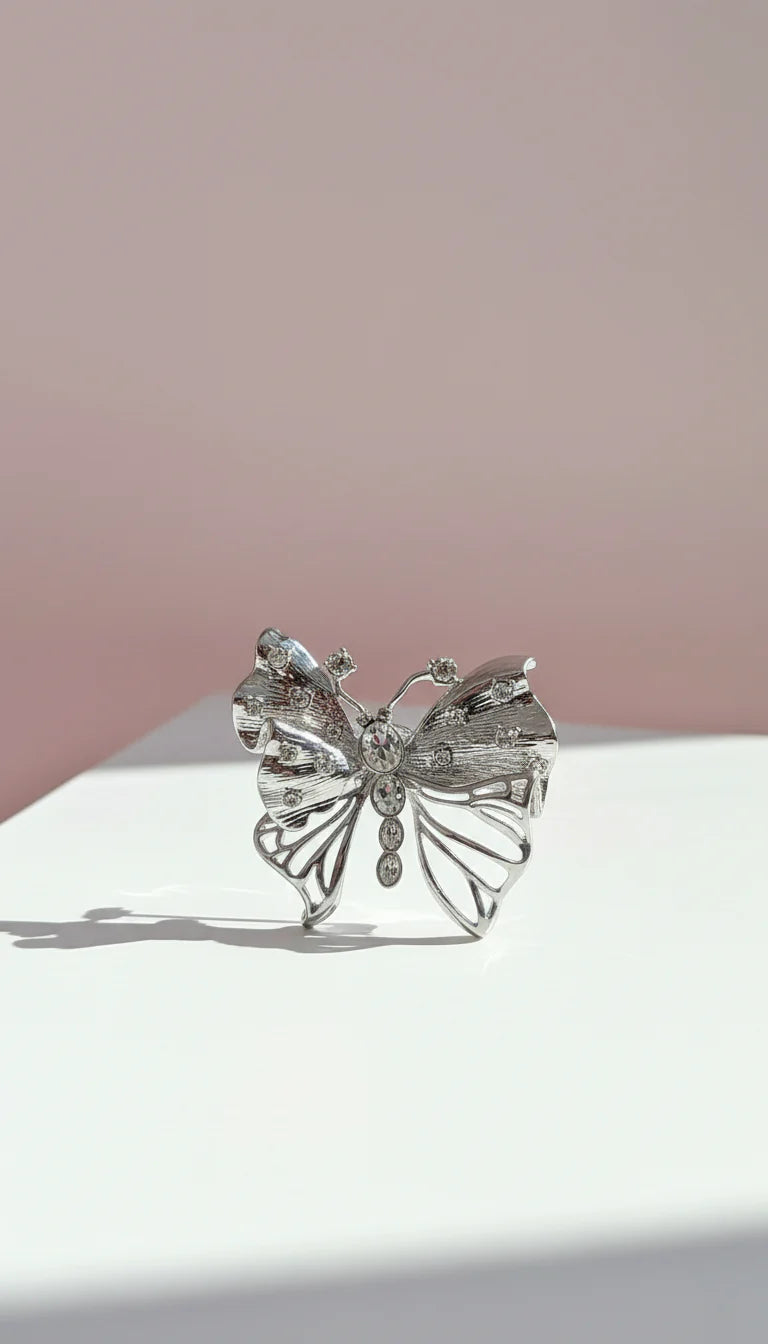 Butterfly Crystal Magnetic Brooch