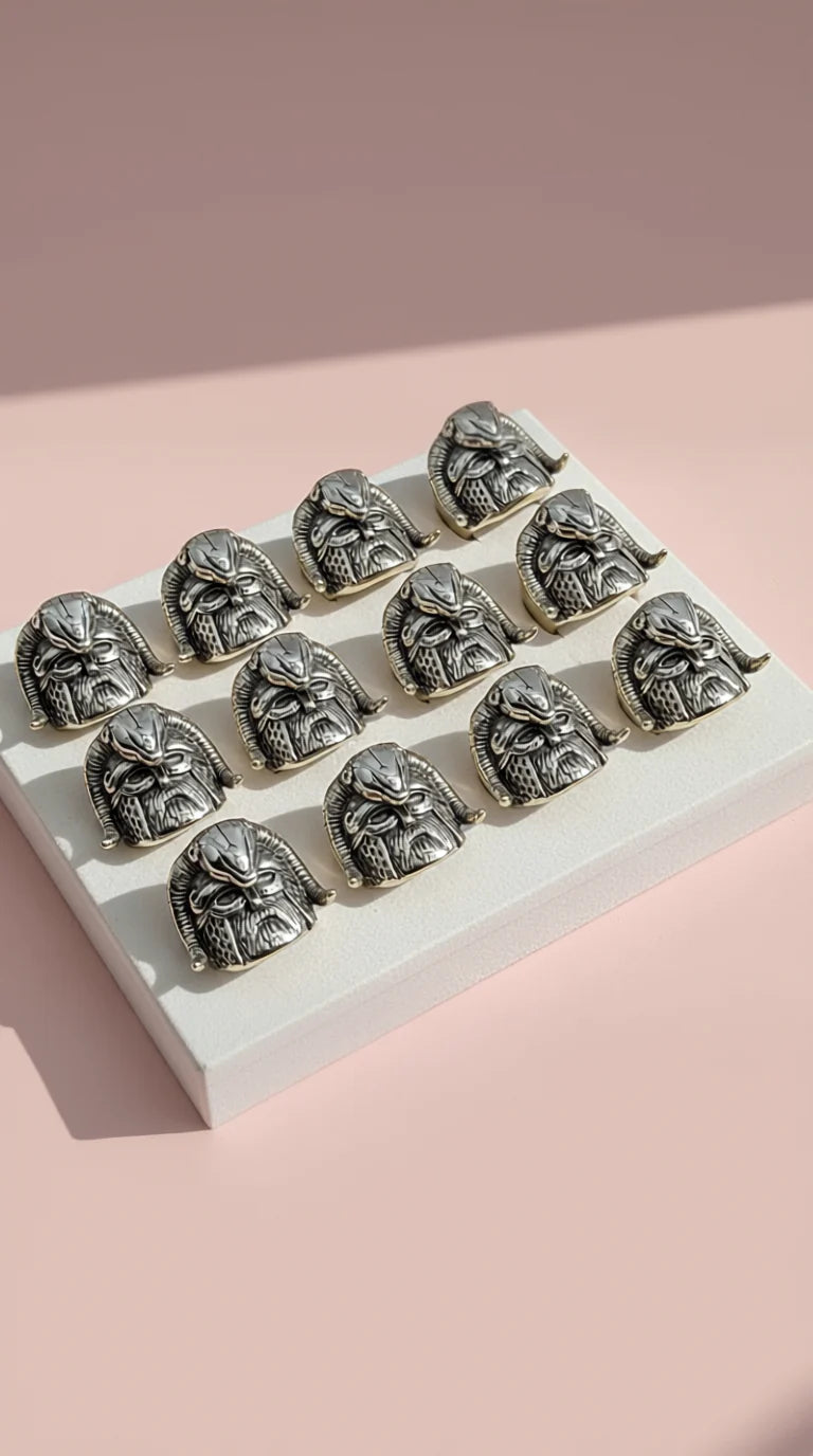 Stainless Steel Viking Warrior Men's Biker Ring