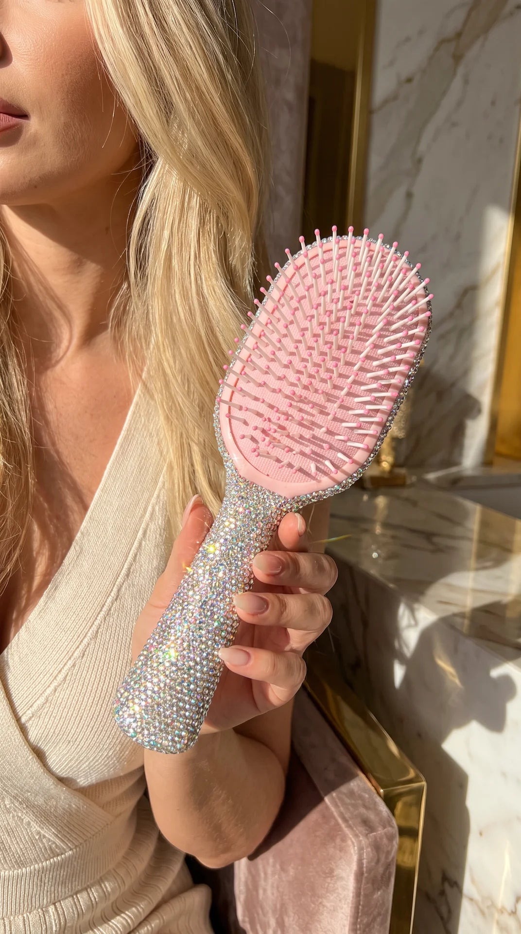 Crystal Paddle Hair brush