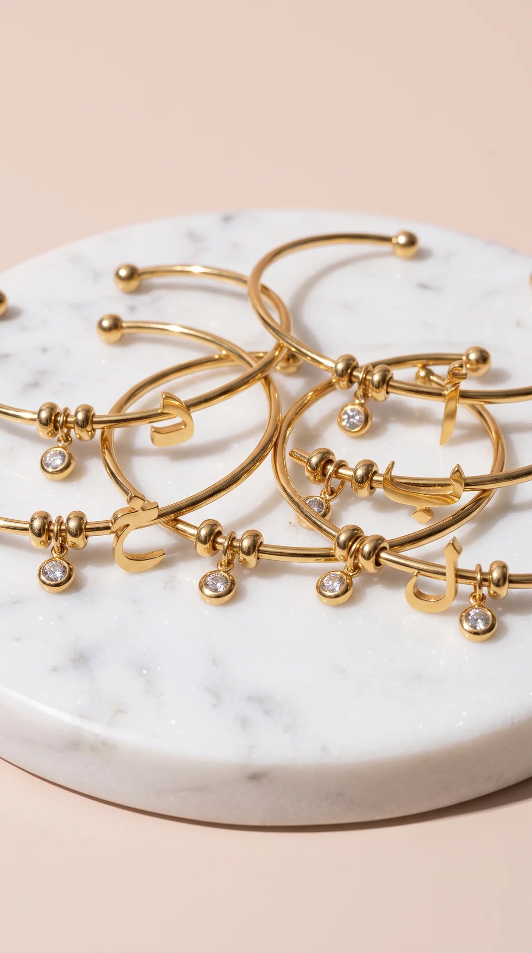 Arabic Initial Charm Bracelet – Gold & Silver