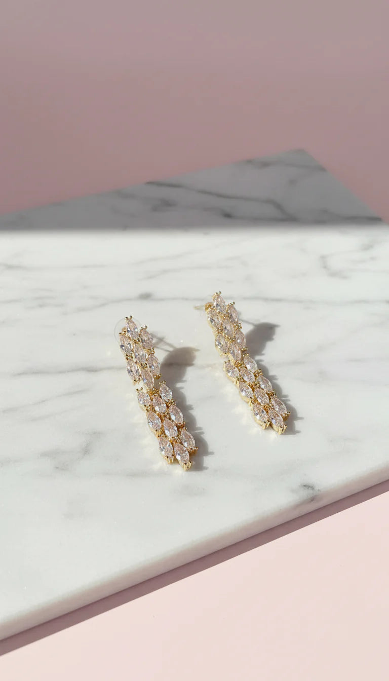 Layered Drop & Dangle Crystal Earrings