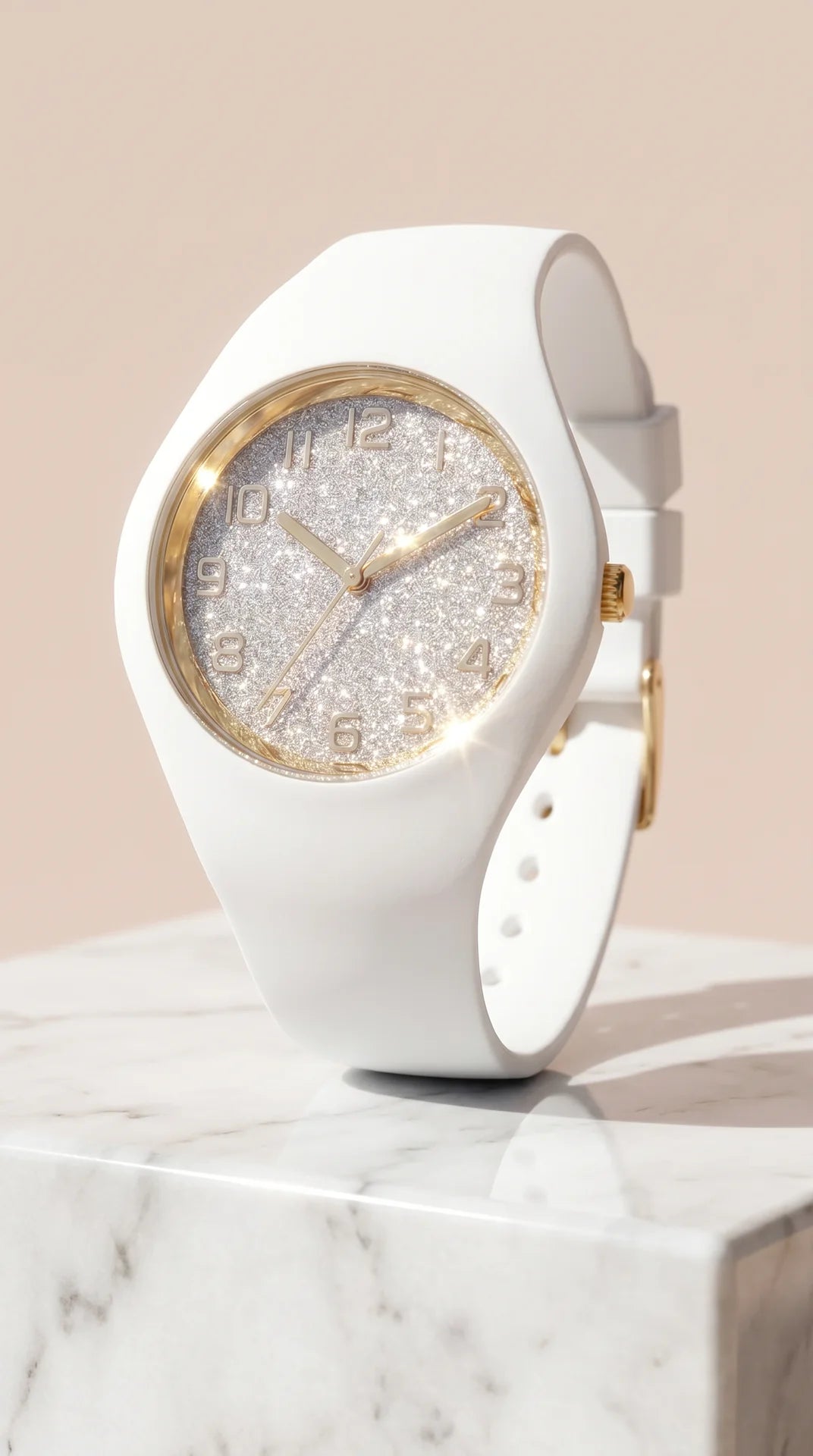 Gradient Glitter Face Silicone Watch