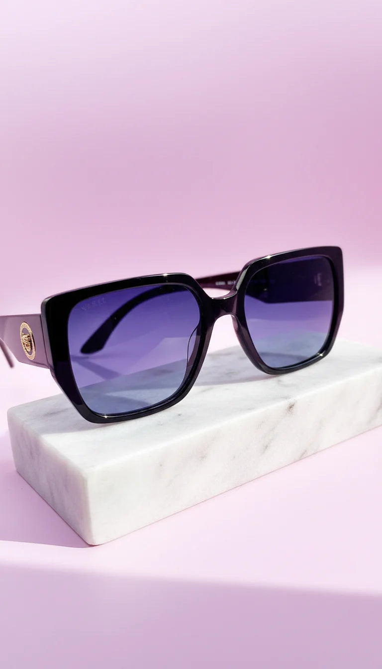 Gold Leopard Oversized Sunglasses Box of 12