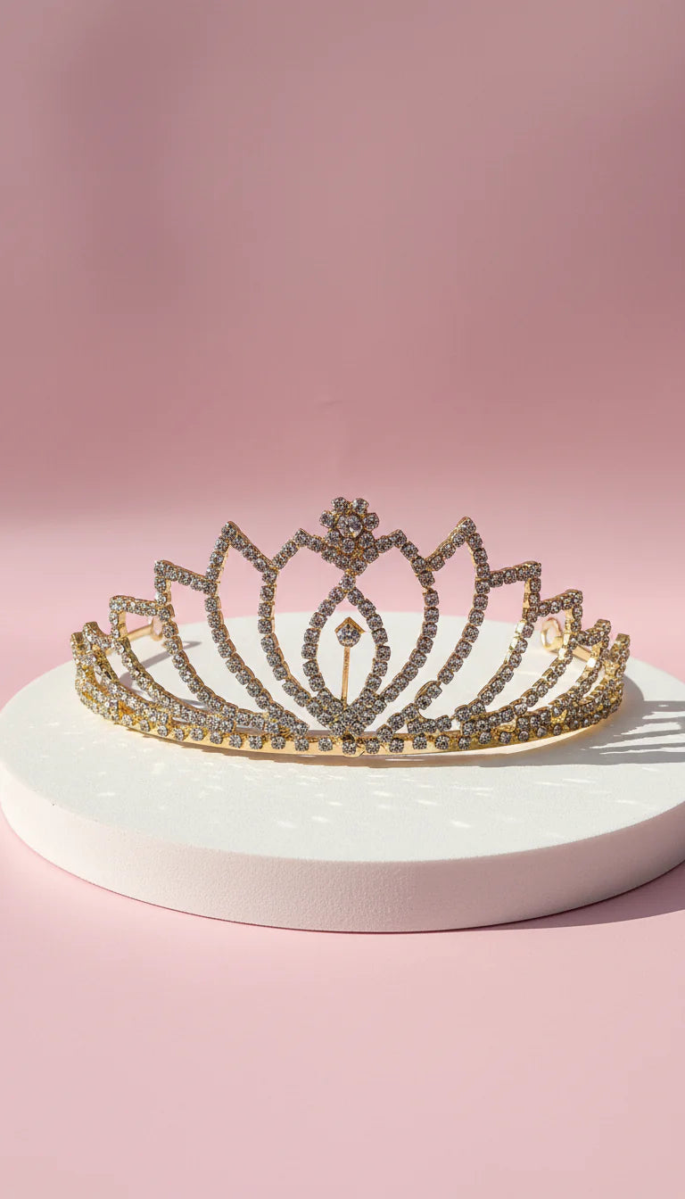Curved Crystal Wedding Bridal Tiara Crown