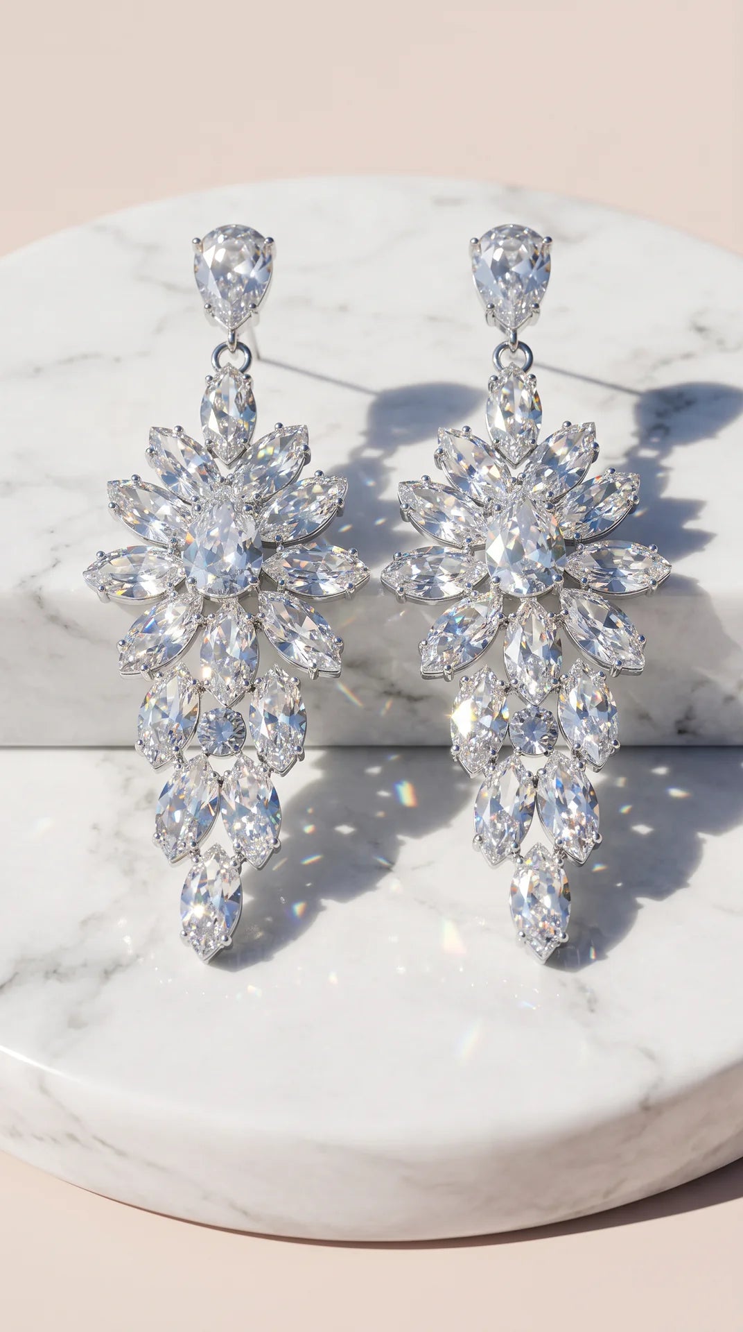 Teardrop Crystal Drop & Dangle Statement Earrings