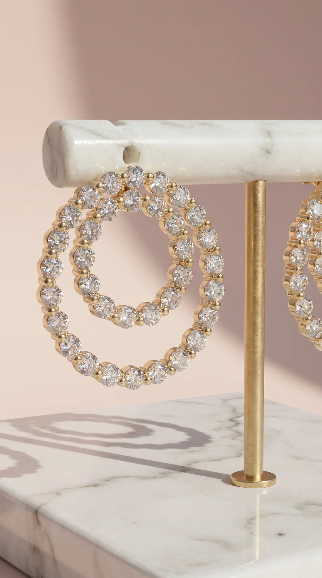 Layered Circle Crystal Drop & Dangle Earrings