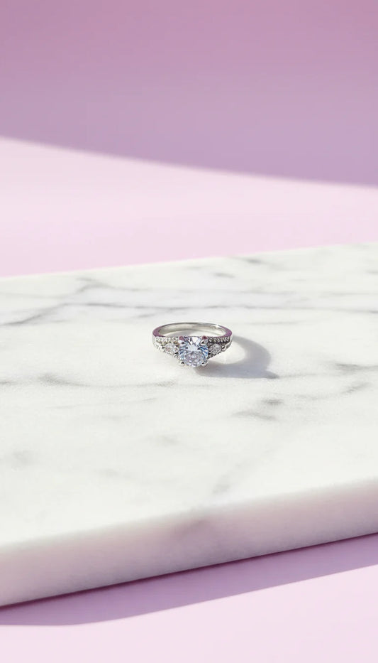 Crystal Rounded Silver Box set of 12