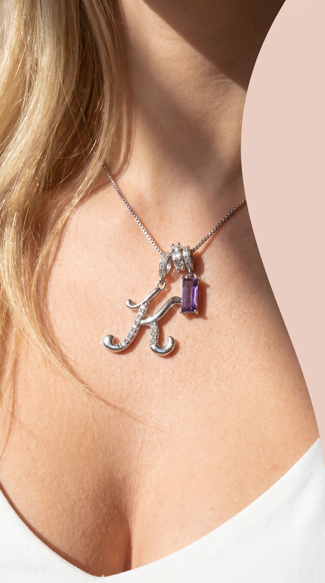 Personalised Stone Initial Necklace