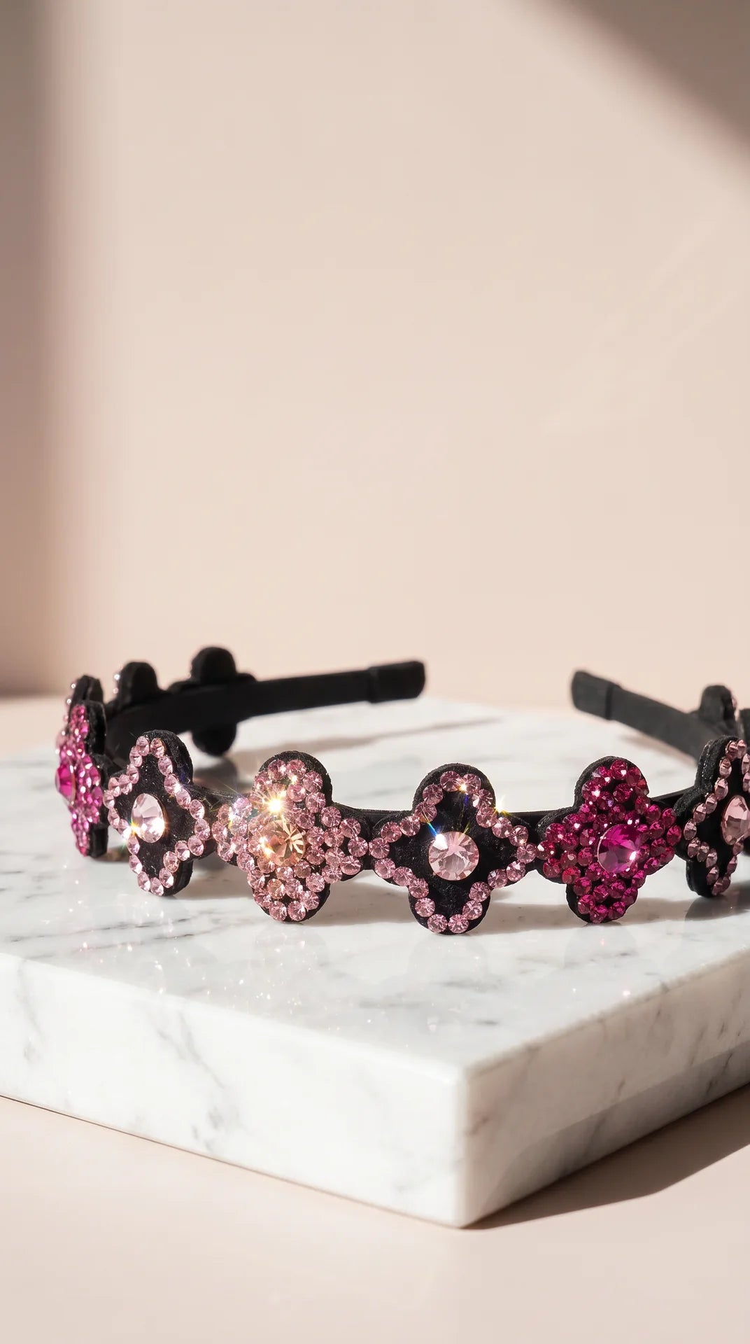 Women’s Clover Crystal Statement Headband & Hair Band