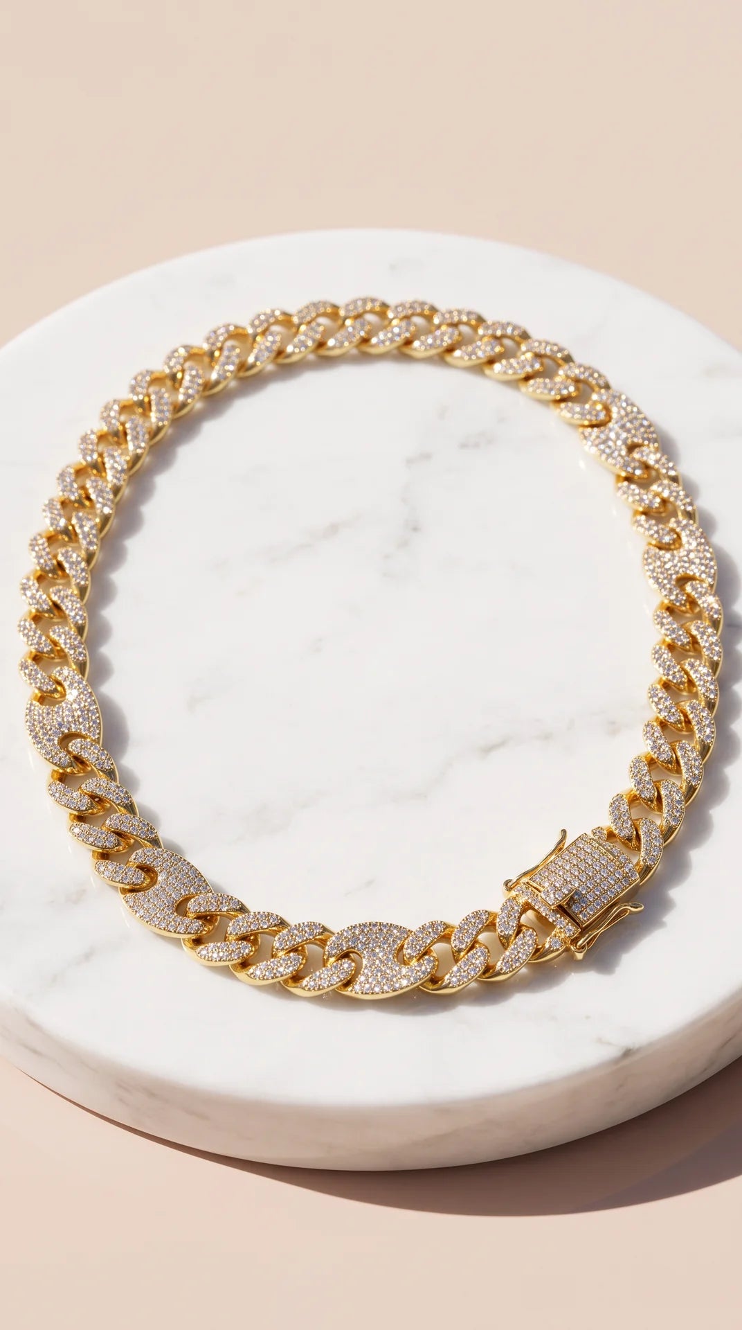 Micro Pavé Miami Curb Chain Necklace