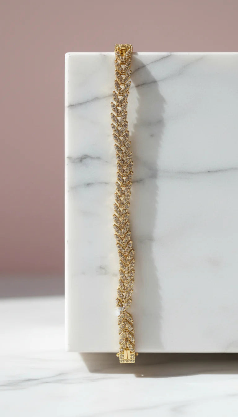 Stainless Steel Gold Plated Mini Curb Link Bracelet Chain