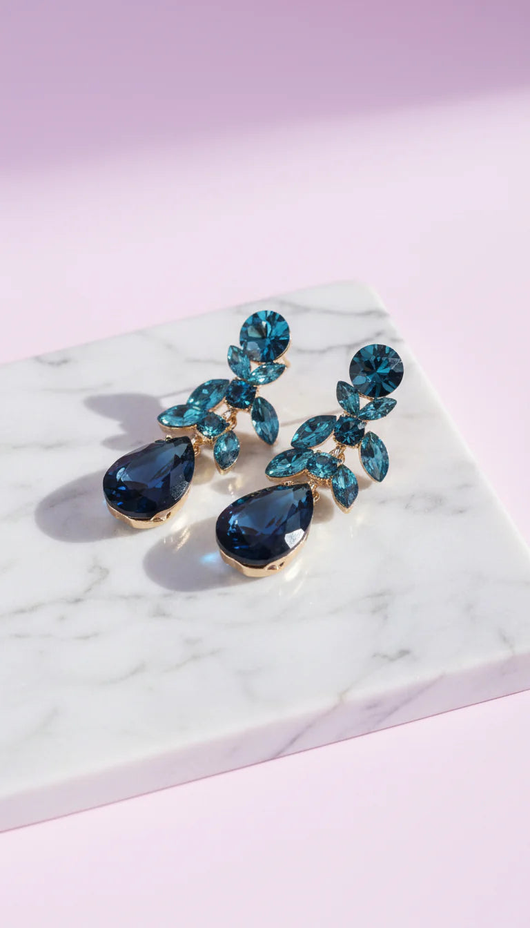 Oval Crystal Drop & Dangle Earrings