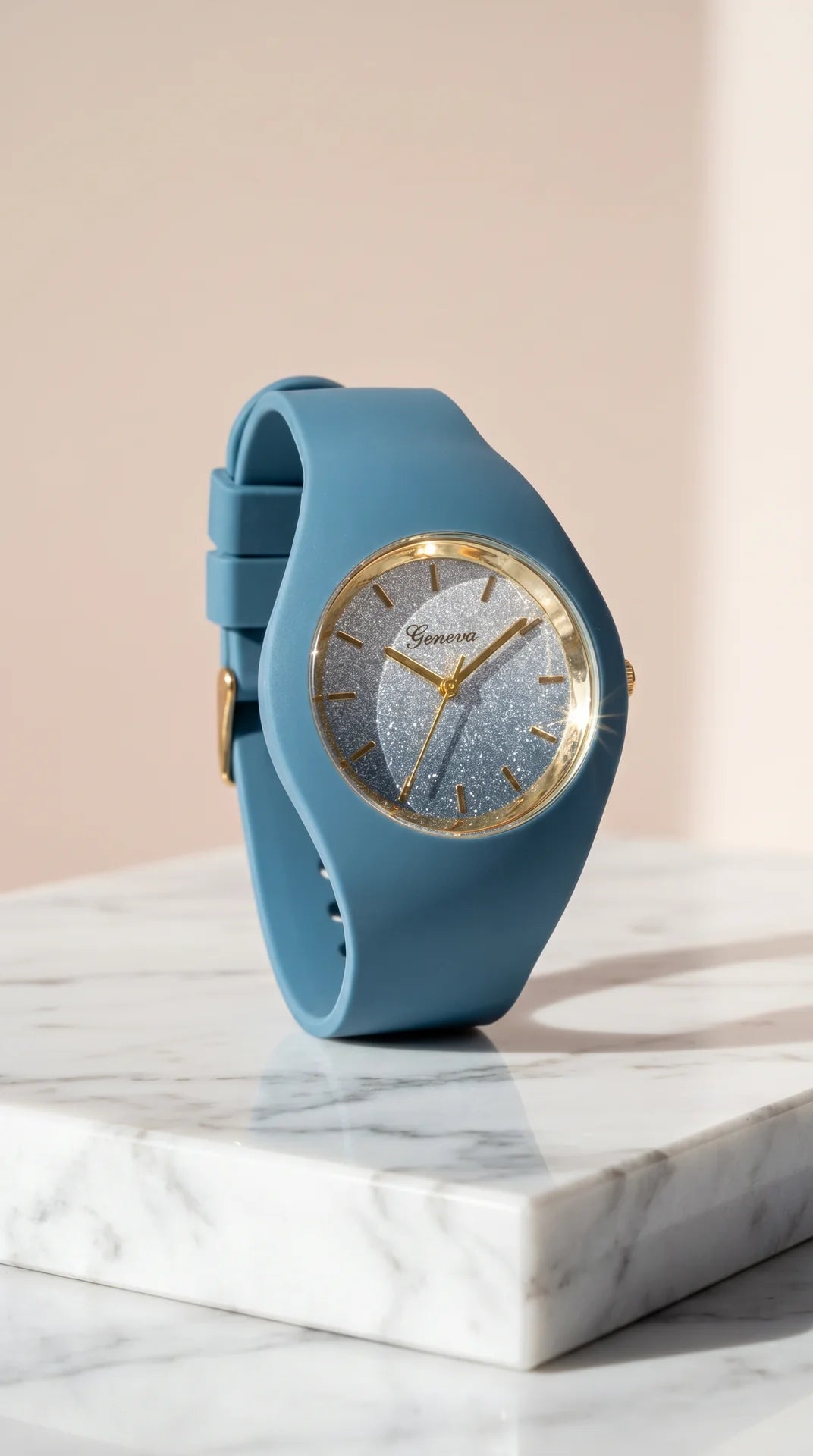 Gradient Face Silicone Geneva Watch
