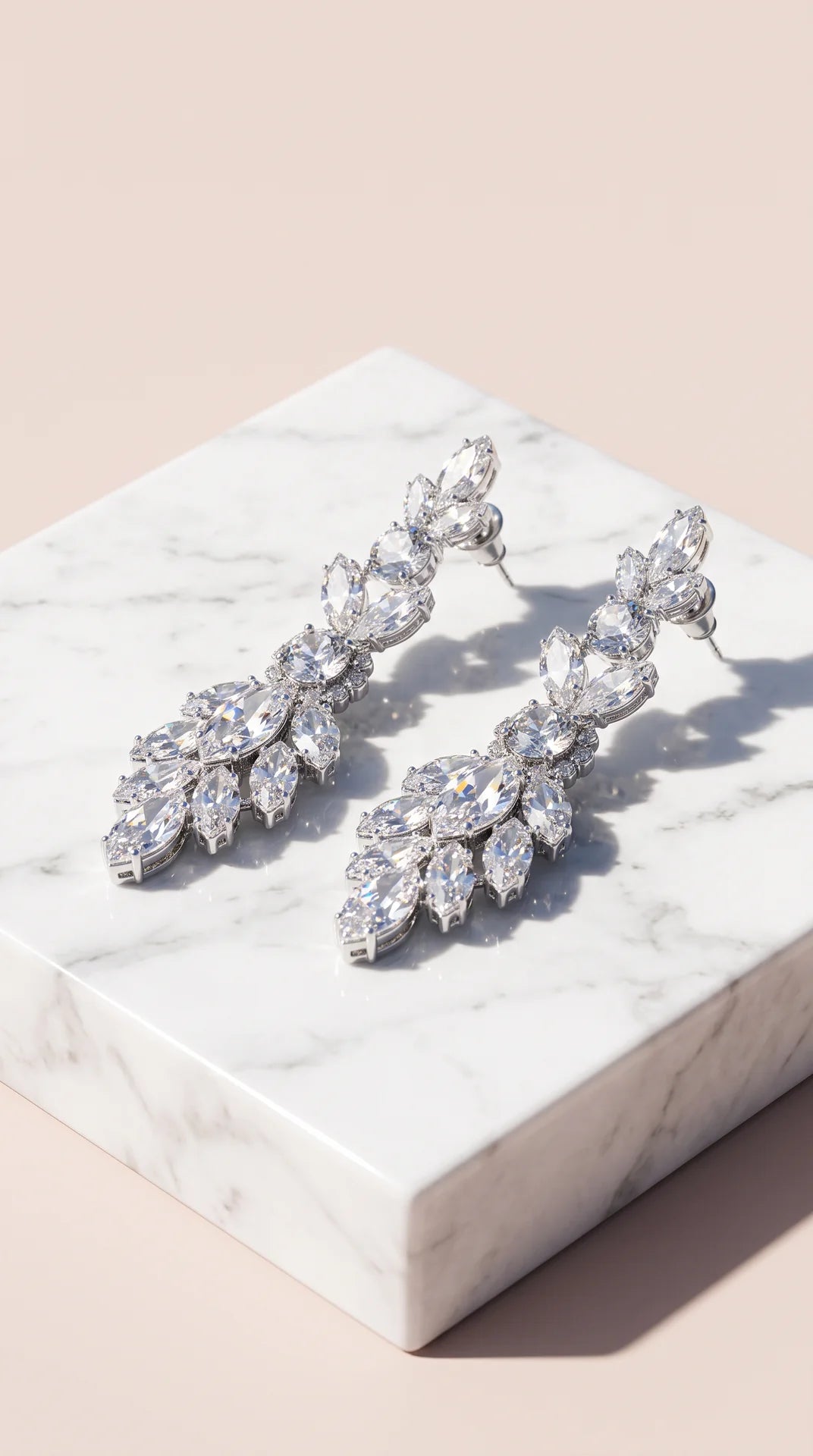 Marquise Layered Crystal Drop & Dangle Statement Earrings