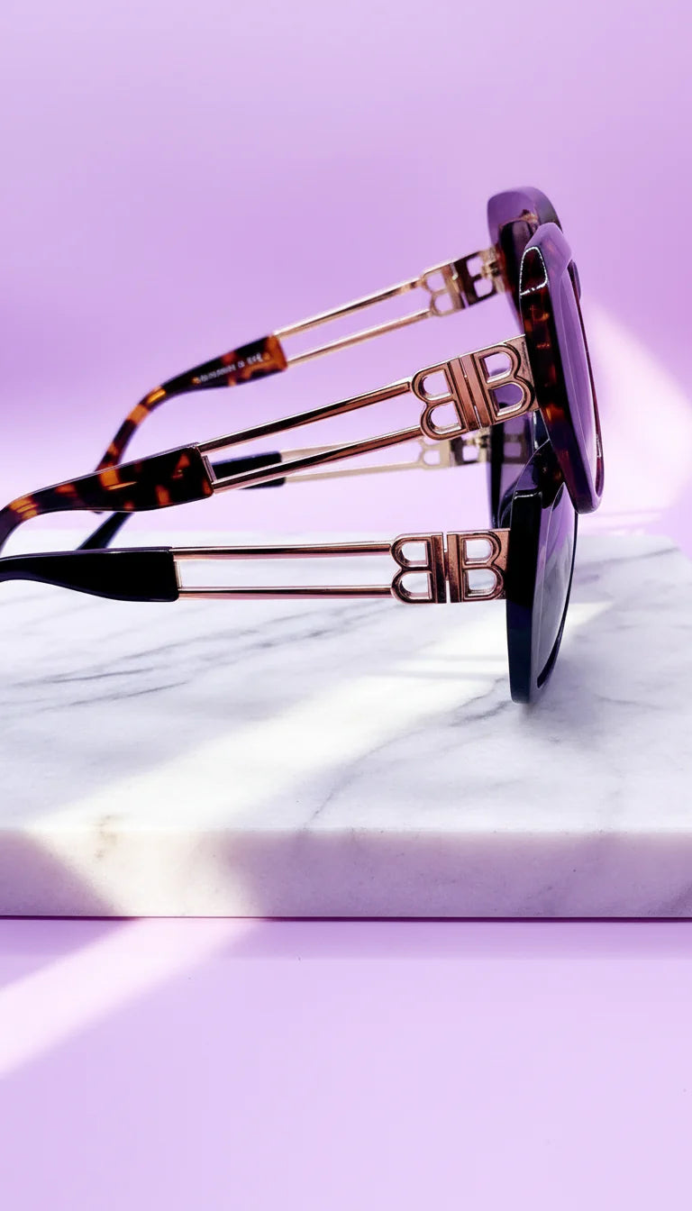 BB Acrylic Square Frame Sunglasses Box of 20