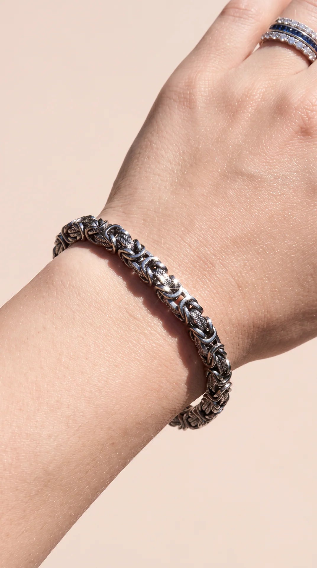 Classic Intricate Stainless Steel Chain Bracelet