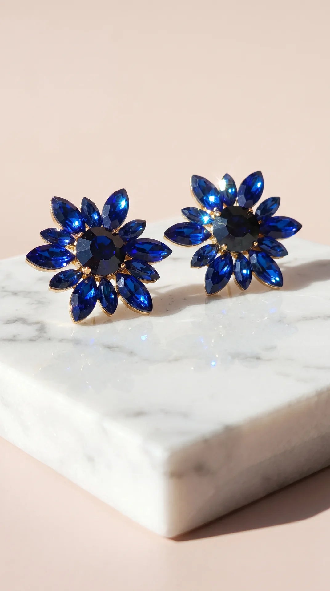Flower Crystal Stud Earrings