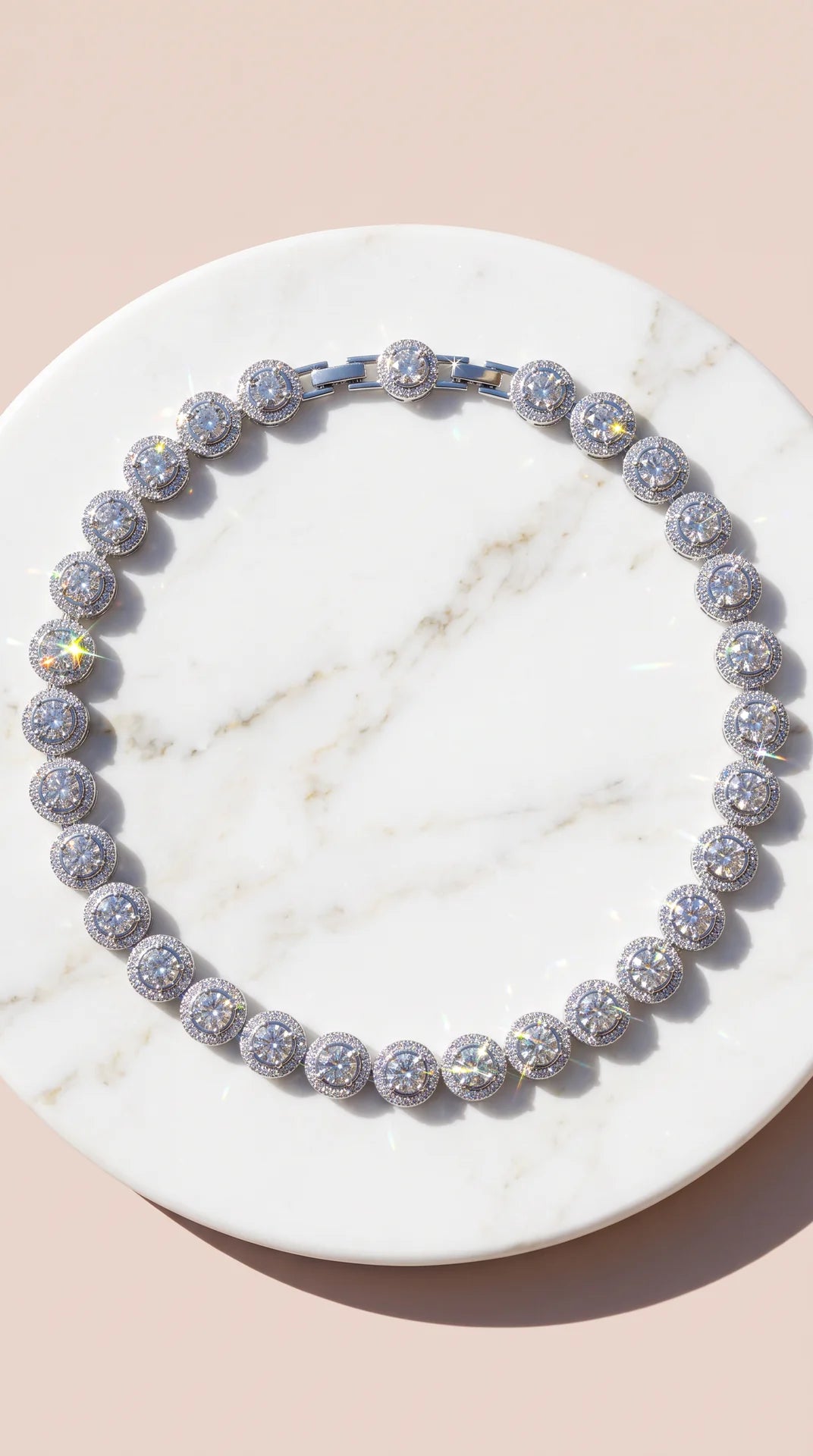 Gold Plated Brilliant Cut Crystal Collar Necklace