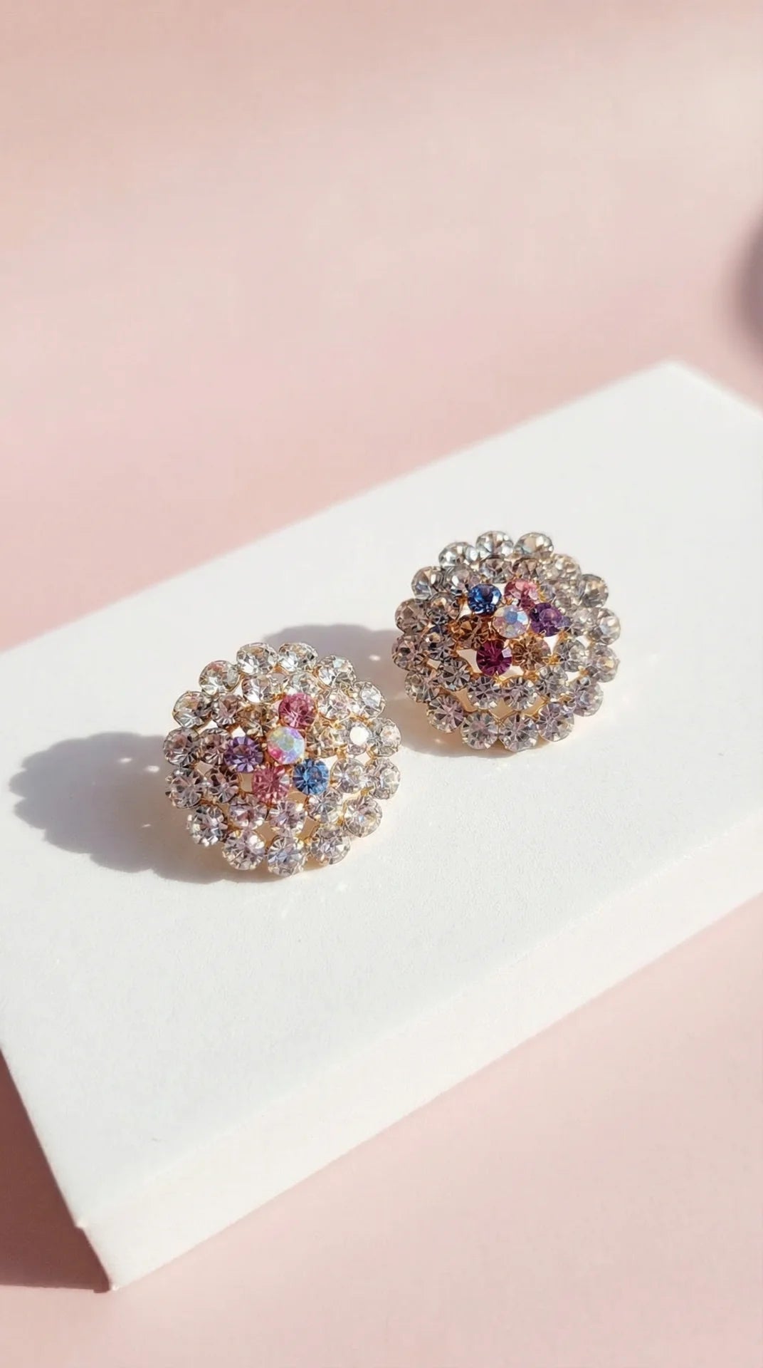 Princess Crystal Non Pierced Clip On Earrings
