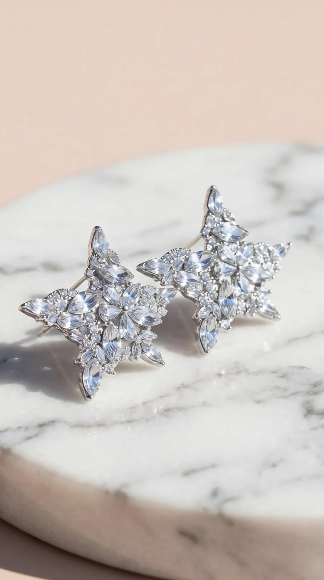Star Statement Crystal Stud Earrings