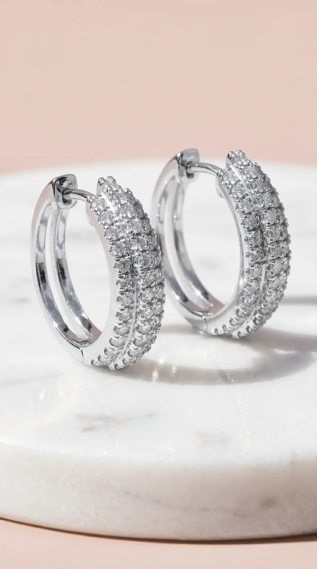 Huggie Hoop Crystal Earrings