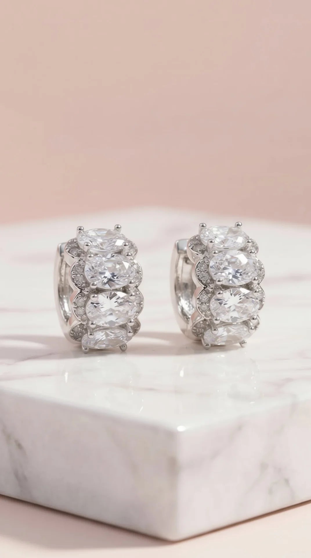 Micro Crystal Huggie Hoop Earrings