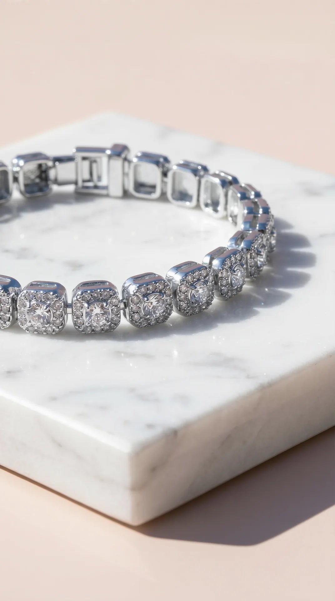 Gold Plated Crystal Tennis Bracelet